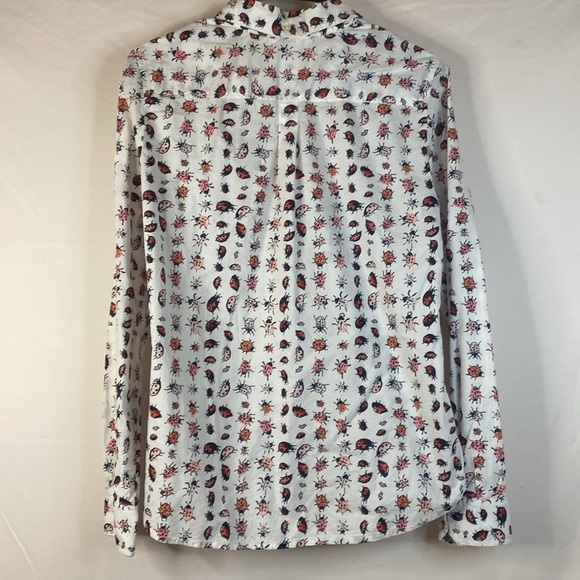 Gap The Shrunken Boyfriend Ladybug Print Shirt, Size S - Picture 4 of 6